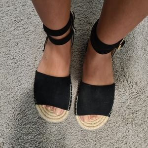 Black espadrilles
